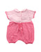 A Pink Short Sleeve Rompers from Chickeeduck in size 0-3M for girl. (Back View)