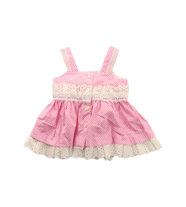 A Pink Sleeveless Dresses from Nicholas & Bears in size 3-6M for girl. (Back View)