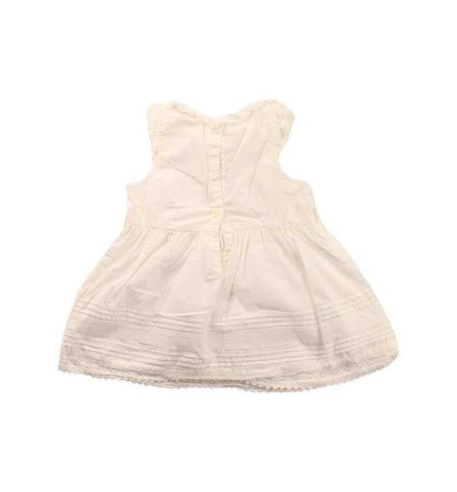 A White Sleeveless Dresses from Nicholas & Bears in size 6-12M for girl. (Back View)