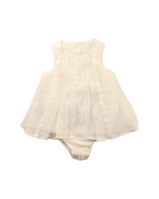 A White Sleeveless Bodysuits from Nicholas & Bears in size 6-12M for girl. (Front View)