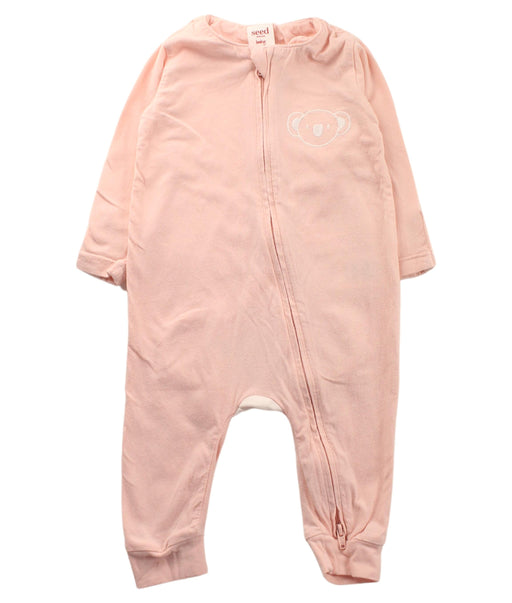 A Pink Long Sleeve Jumpsuits from Seed in size 3-6M for neutral. (Front View)