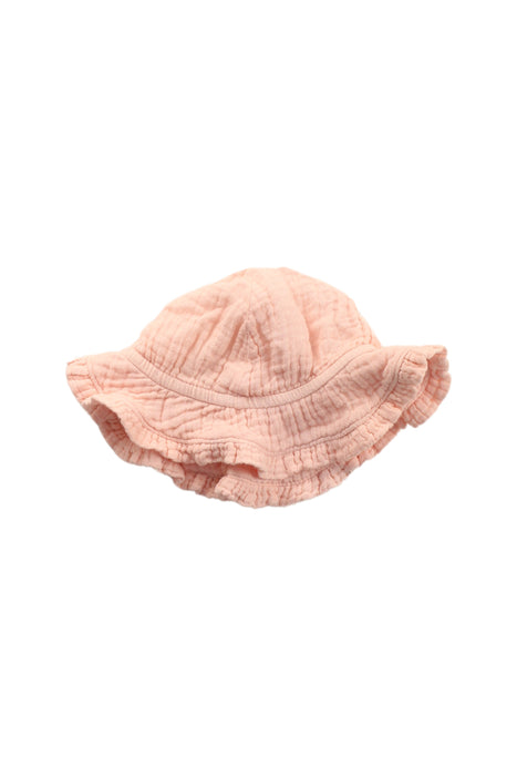 A Peach Sun Hats from Seed in size 6-12M for girl. (Front View)