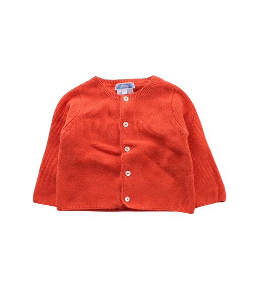 A Orange Cardigans from Jacadi in size 3-6M for girl. (Front View)