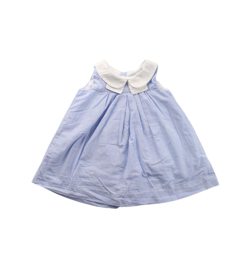 A Blue Sleeveless Dresses from Jacadi in size 3-6M for girl. (Front View)