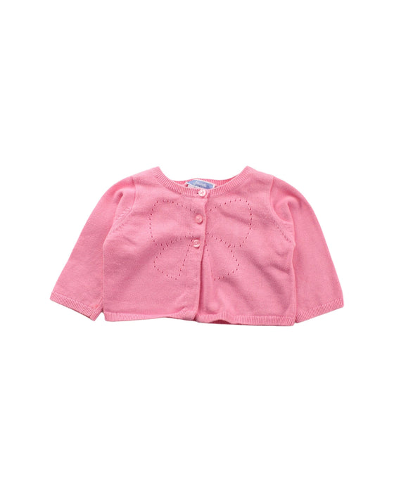 A Pink Cardigans from Jacadi in size 3-6M for girl. (Front View)