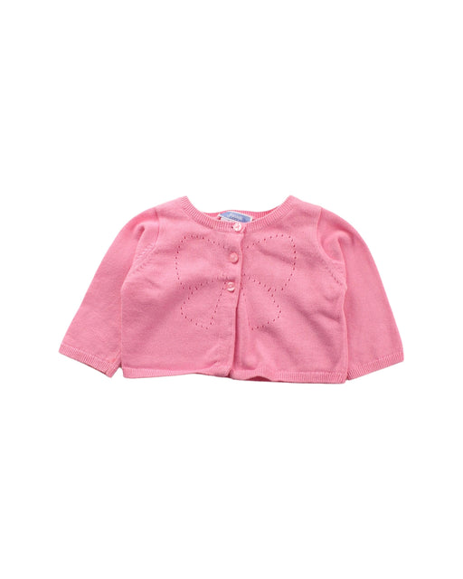 A Pink Cardigans from Jacadi in size 3-6M for girl. (Front View)
