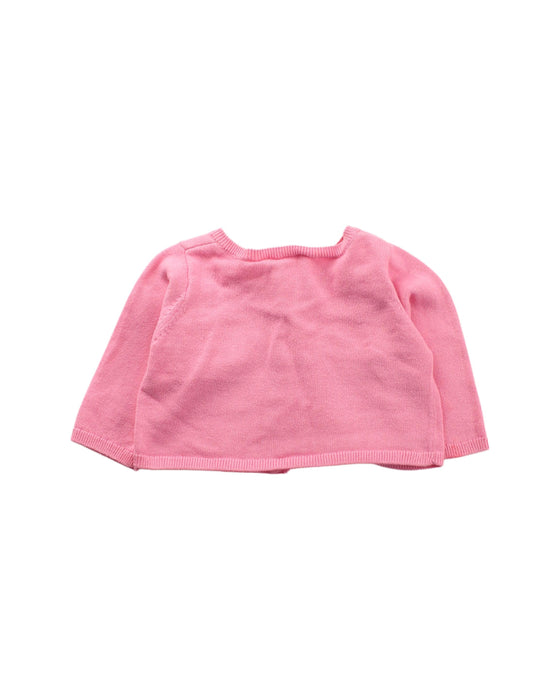 A Pink Cardigans from Jacadi in size 3-6M for girl. (Back View)