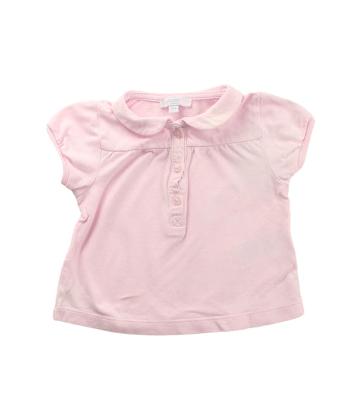 A Pink Short Sleeve Polos from Jacadi in size 12-18M for girl. (Front View)