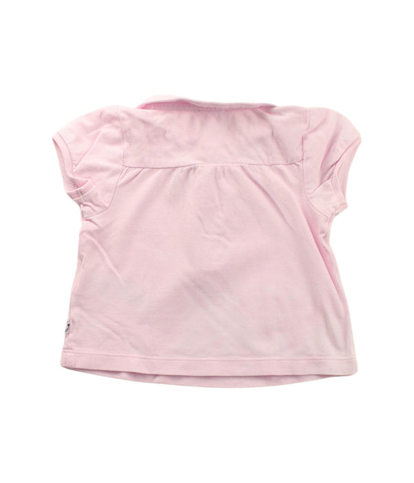 A Pink Short Sleeve Polos from Jacadi in size 12-18M for girl. (Back View)