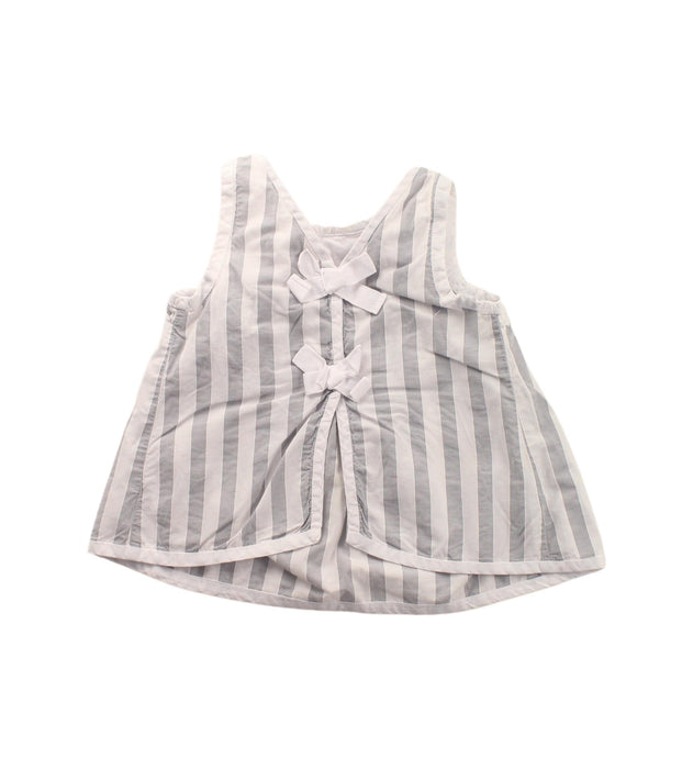 A Grey Sleeveless Dresses from Jacadi in size 12-18M for girl. (Back View)