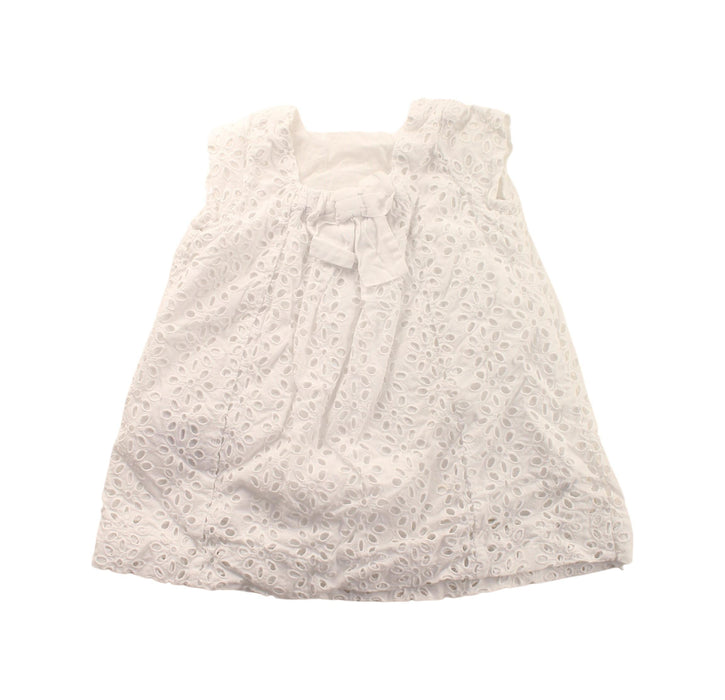 A White Sleeveless Dresses from Jacadi in size 6-12M for girl. (Back View)