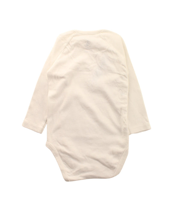 A White Long Sleeve Bodysuits from Petit Bateau in size 6-12M for neutral. (Back View)
