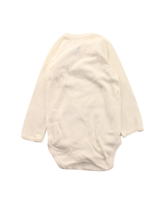 A White Long Sleeve Bodysuits from Petit Bateau in size 6-12M for neutral. (Back View)