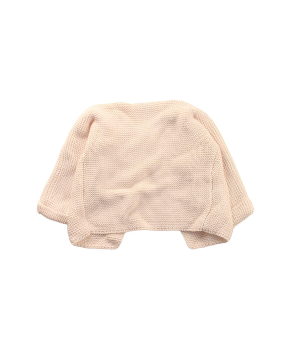 A White Cardigans from Petit Bateau in size 6-12M for girl. (Back View)