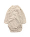 A Beige Long Sleeve Bodysuits from Petit Bateau in size 3-6M for neutral. (Front View)