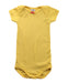 A Yellow Short Sleeve Bodysuits from Petit Bateau in size 3-6M for girl. (Front View)