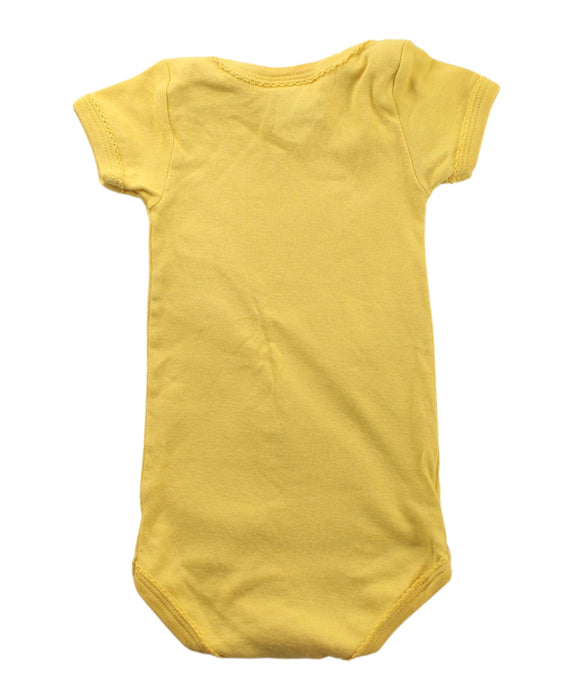 A Yellow Short Sleeve Bodysuits from Petit Bateau in size 3-6M for girl. (Back View)