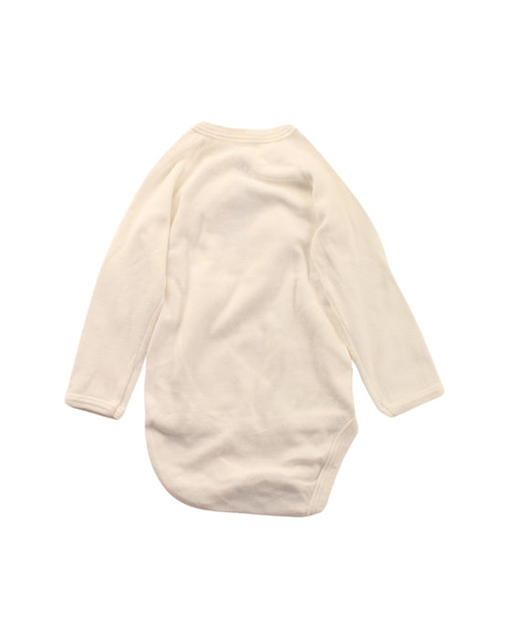 A White Long Sleeve Bodysuits from Petit Bateau in size 3-6M for neutral. (Back View)