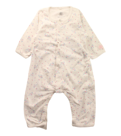 A White Long Sleeve Jumpsuits from Petit Bateau in size 0-3M for girl. (Front View)