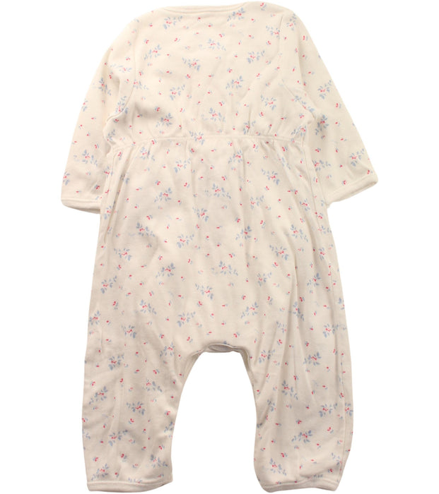 A White Long Sleeve Jumpsuits from Petit Bateau in size 0-3M for girl. (Back View)