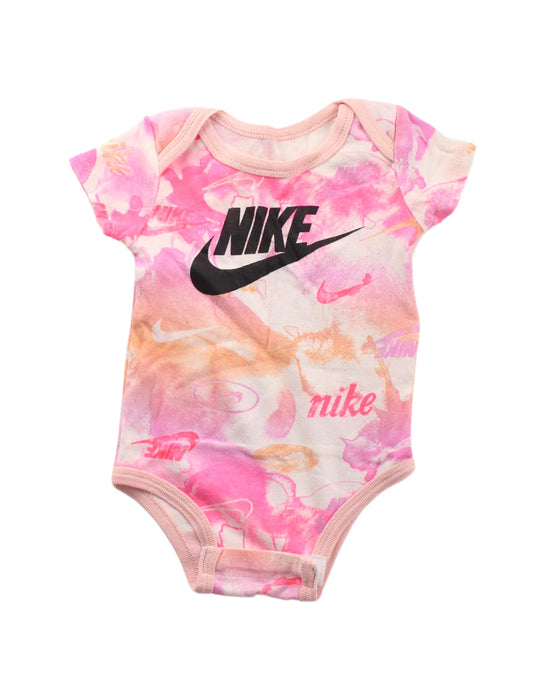 A Multicolour Short Sleeve Bodysuits from Nike in size 0-3M for girl. (Front View)