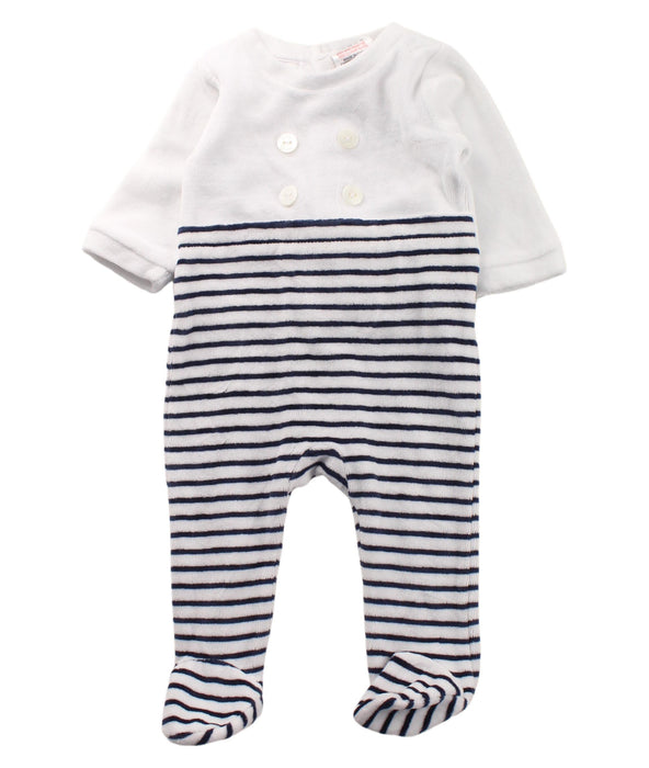 A Black Onesies from Jacadi in size 0-3M for neutral. (Front View)