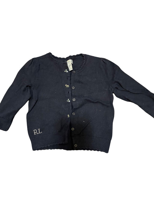 A Navy Cardigans from Ralph Lauren in size 12-18M for girl. (Front View)