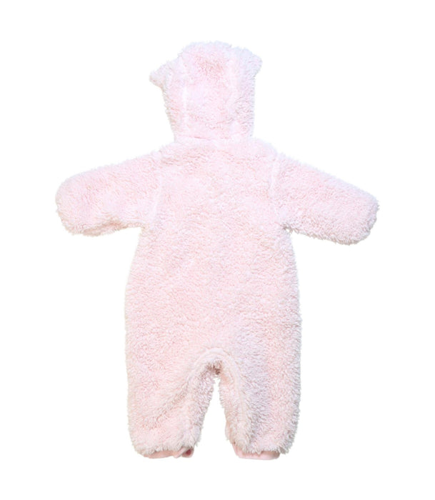 A Pink Long Sleeve Jumpsuits from Chickeeduck in size 6-12M for girl. (Back View)