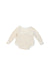 A Ivory Long Sleeve Bodysuits from Natures Purest in size 0-3M for neutral. (Back View)