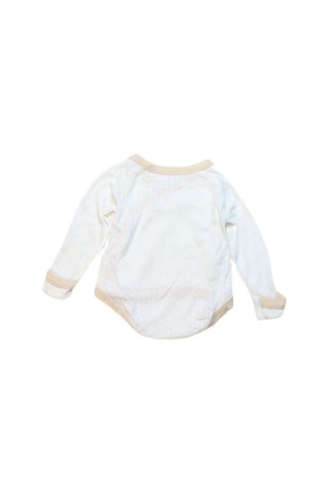 A White Long Sleeve Bodysuits from Natures Purest in size 0-3M for neutral. (Back View)