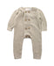 A Beige Long Sleeve Jumpsuits from Seed in size 0-3M for neutral. (Front View)
