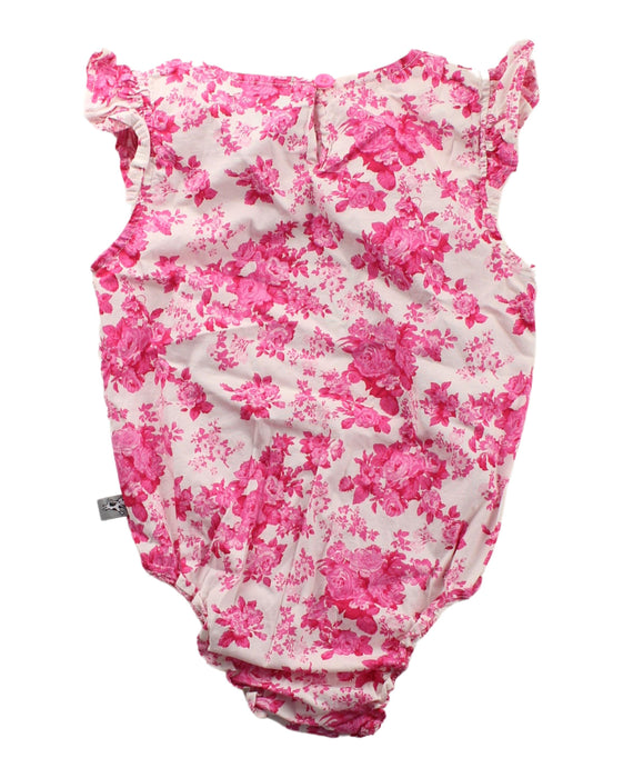 A Pink Sleeveless Bodysuits from and the little dog laughed in size 12-18M for girl. (Back View)