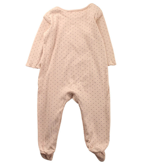 A Pink Onesies from Oeuf in size 3-6M for neutral. (Back View)