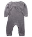 A Grey Long Sleeve Jumpsuits from Chateau de Sable in size 0-3M for neutral. (Front View)