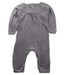 A Grey Long Sleeve Jumpsuits from Chateau de Sable in size 0-3M for neutral. (Front View)