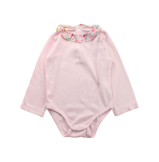 A Pink Long Sleeve Bodysuits from Jacadi in size 18-24M for girl. (Front View)