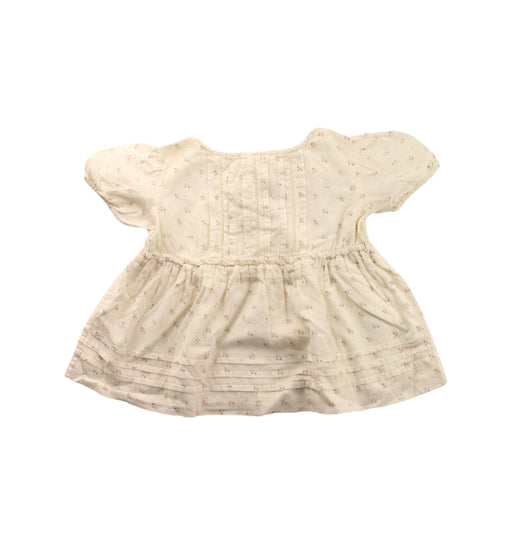 A Beige Short Sleeve Tops from Bonpoint in size 3T for girl. (Front View)