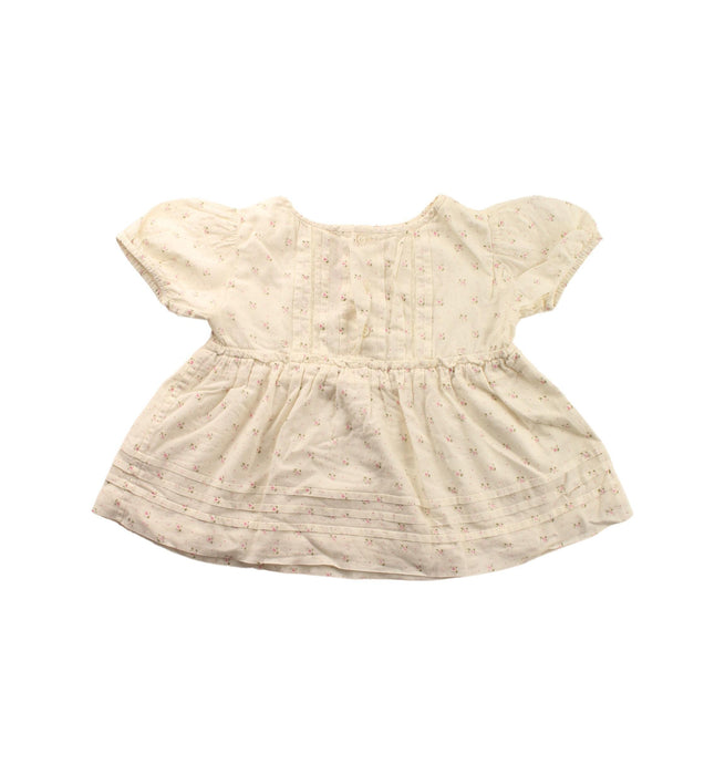A Beige Short Sleeve Tops from Bonpoint in size 3T for girl. (Back View)