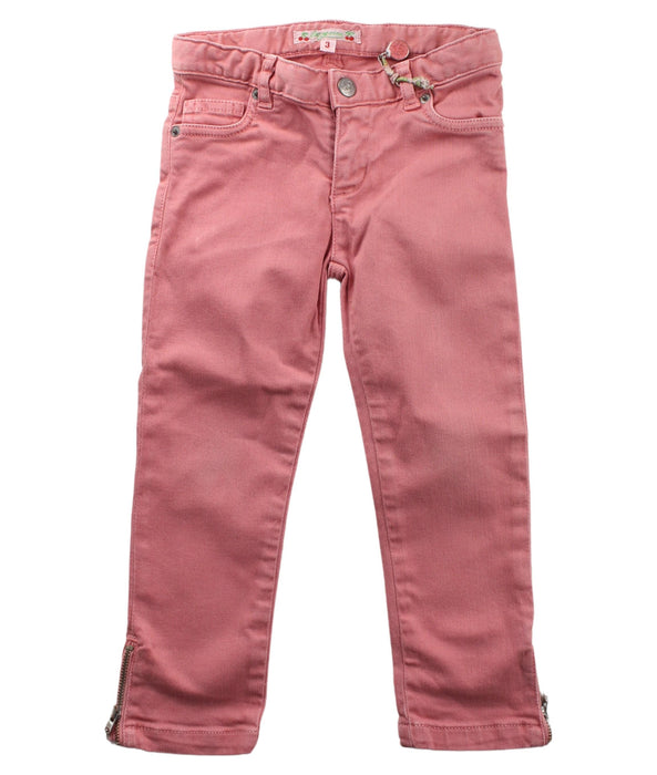 A Red Jeans from Bonpoint in size 3T for boy. (Front View)