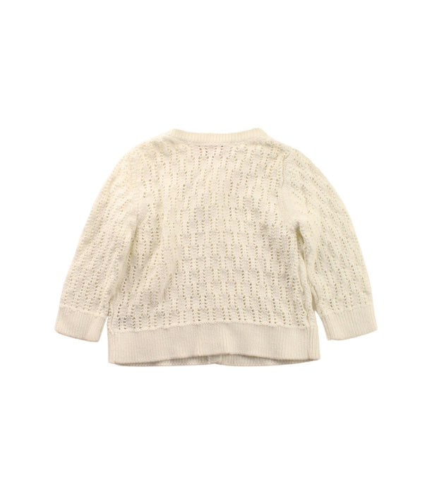A Beige Cardigans from Bonpoint in size 4T for girl. (Back View)