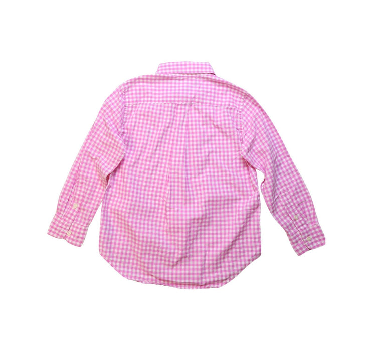 A Pink Long Sleeve Shirts from Ralph Lauren in size 5T for boy. (Back View)