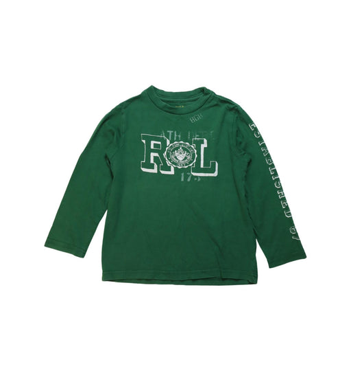 A Green Long Sleeve T Shirts from Polo Ralph Lauren in size 4T for boy. (Front View)
