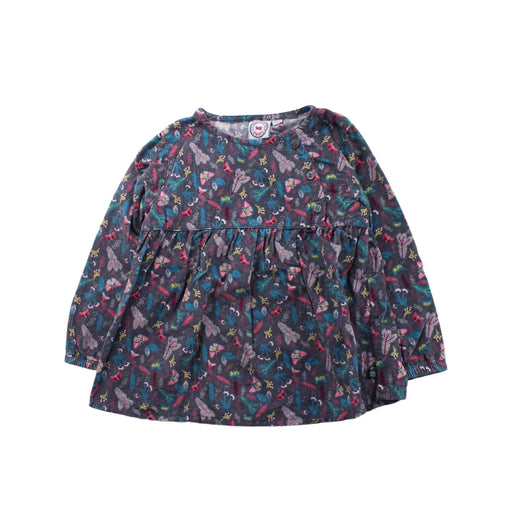 A Grey Long Sleeve Dresses from La Compagnie des Petits in size 3T for girl. (Front View)