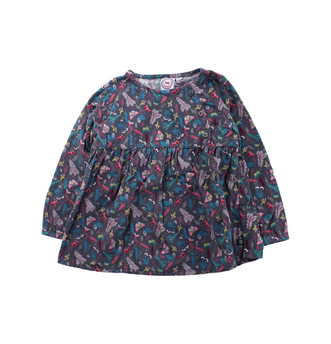 A Grey Long Sleeve Dresses from La Compagnie des Petits in size 3T for girl. (Front View)