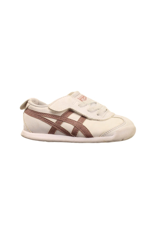 A Brown Sneakers from Onitsuka Tiger in size 3T for girl. (Front View)