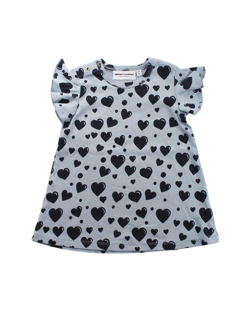 A Blue Short Sleeve Dresses from Mini Rodini in size 3-6M for girl. (Front View)