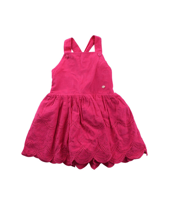 A Pink Overall Dresses from Bébé by Minihaha in size 12-18M for girl. (Front View)