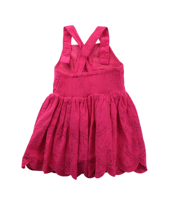 A Pink Overall Dresses from Bébé by Minihaha in size 12-18M for girl. (Back View)