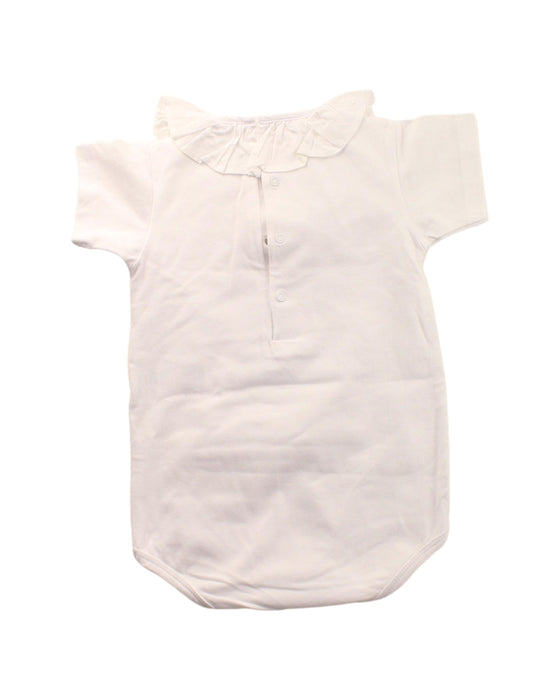 A White Short Sleeve Bodysuits from Wedoble in size 12-18M for girl. (Back View)