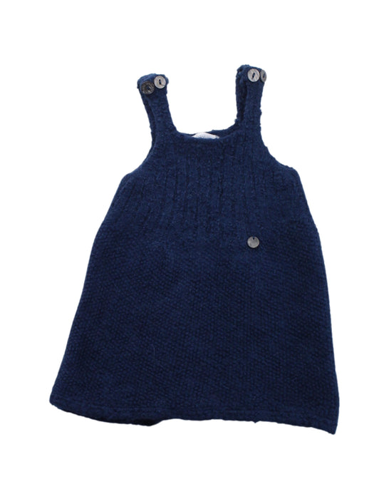 A Blue Overall Dresses from Wedoble in size 6-12M for girl. (Front View)